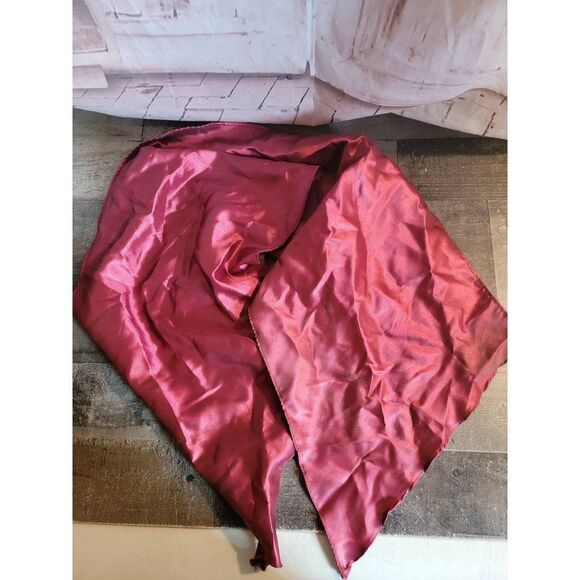 Dark Red Silky scarf accessory - Picture 1 of 4